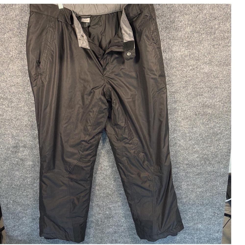 Mens XXL Snow Pants, Champion, Black, Insulated Waterproof Ski Trousers L7341